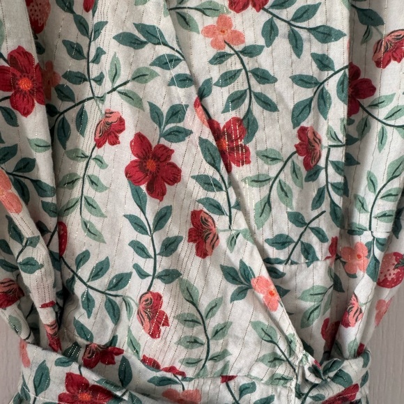 DRAPER JAMES “Reba” Wrap Mini Dress in Strawberry Fields Floral - Picture 4 of 11